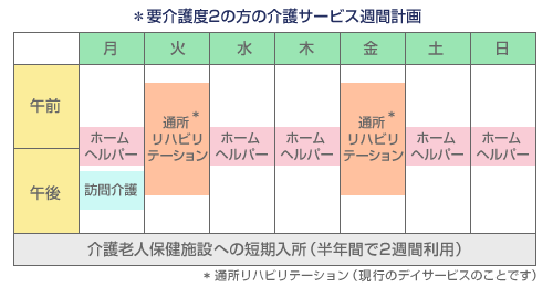 ケアプラン　作成例